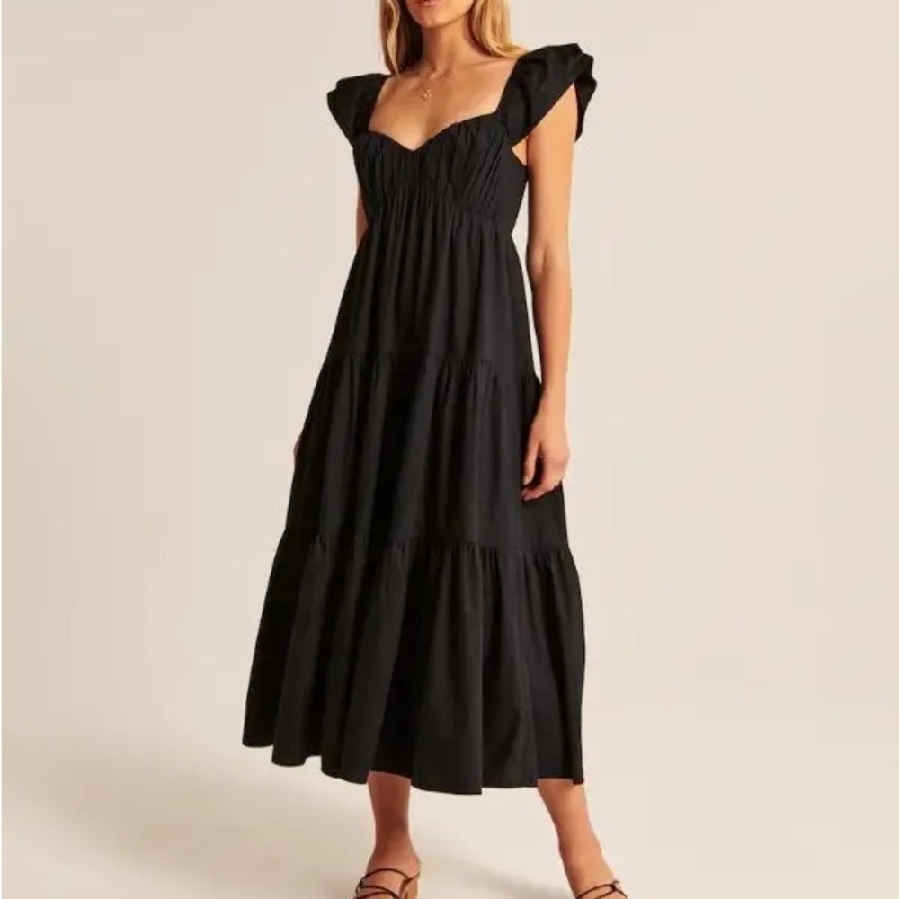 Abercombie Black midi maxi Dress